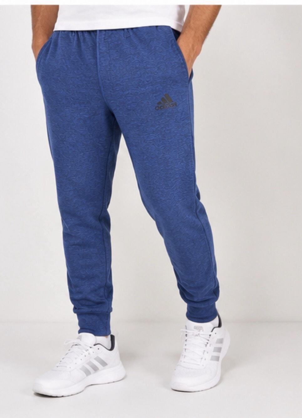 Adidas ClimaWarm Jogger Sweatpants Blue Men’s Medium Fleece Lined